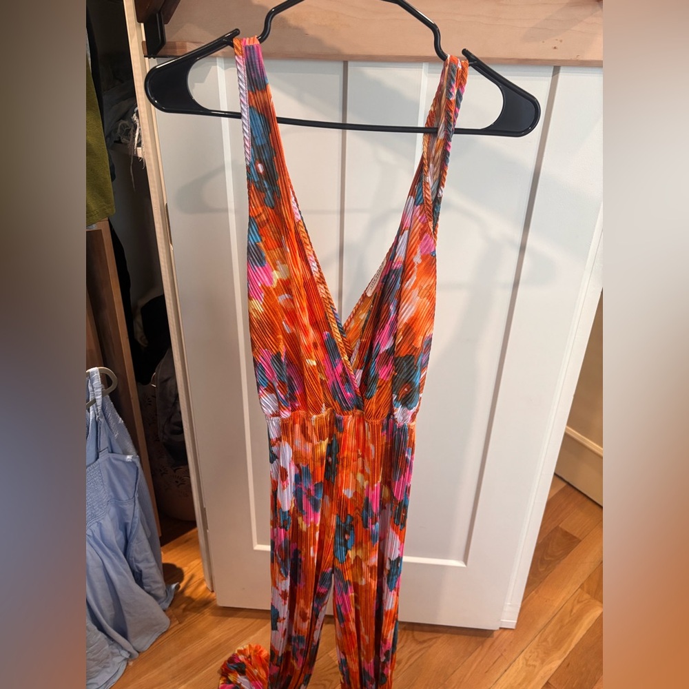 12th Tribe Multicolor V-Neck Jumpsuit
